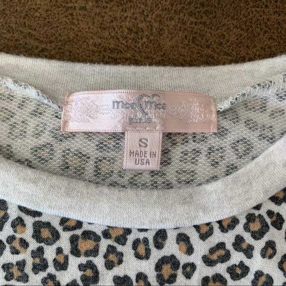 Moa Moa Girls Leopard Print/Stripes Shirt - Picture 2 of 3